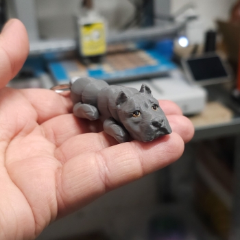 Cane corso brelok 3D szary pies do kluczy